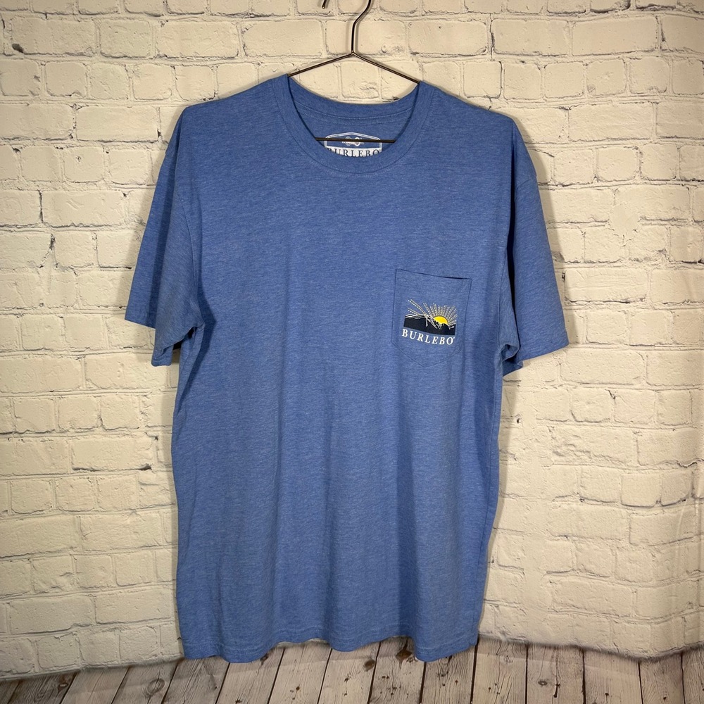 Burlebo Mens Forge Your Own Path Graphic Pocket T-Shirt Heather Blue Large L‎